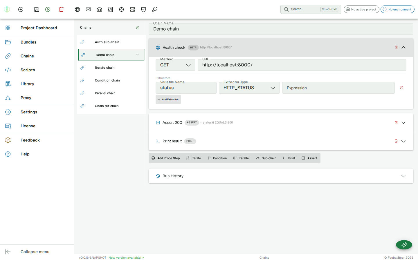 Extractor configuration panel — type dropdown, expression field, variable name