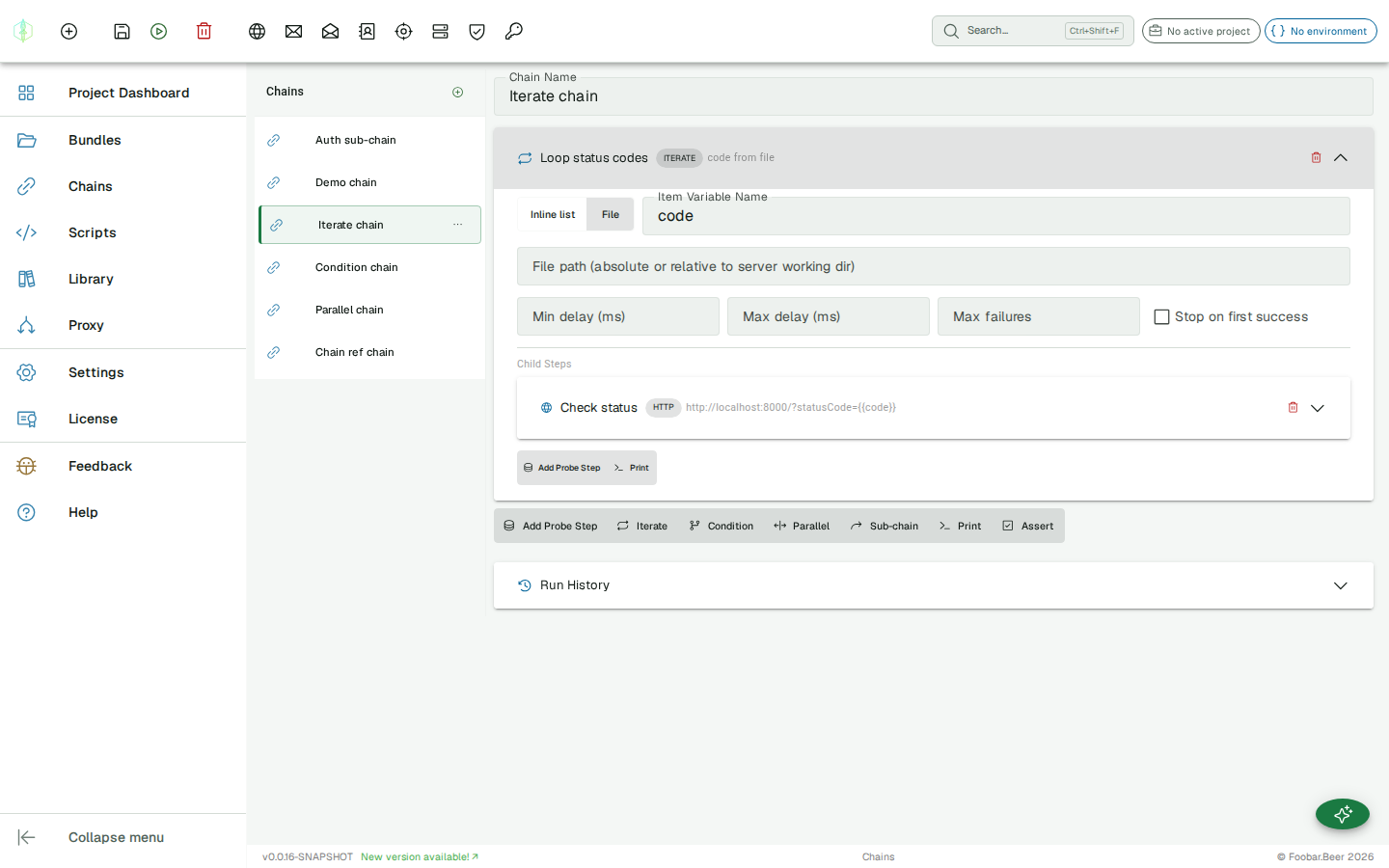 ITERATE step — file source selected with file path field