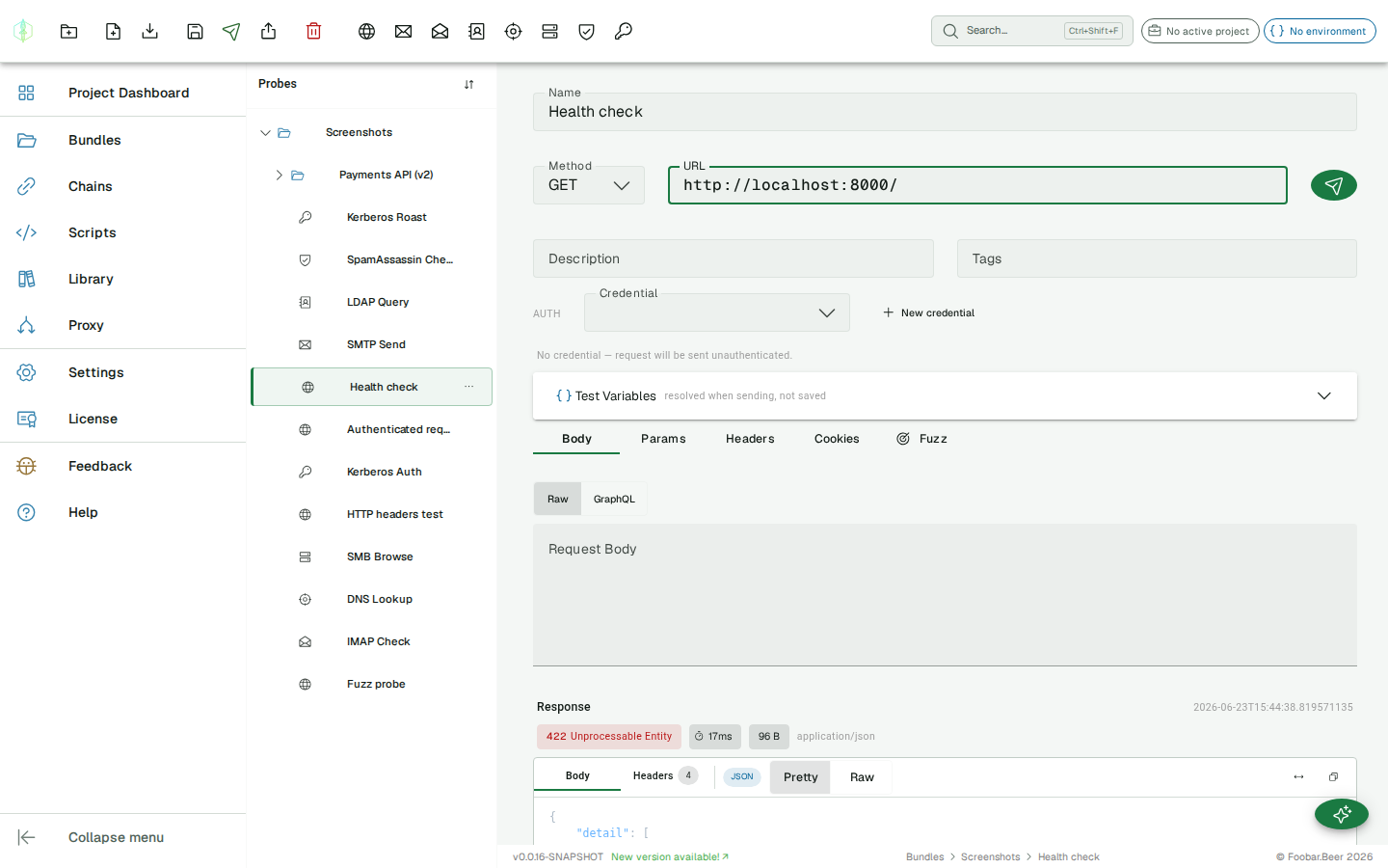 Response body tab — Pretty/Raw toggle, syntax-highlighted JSON