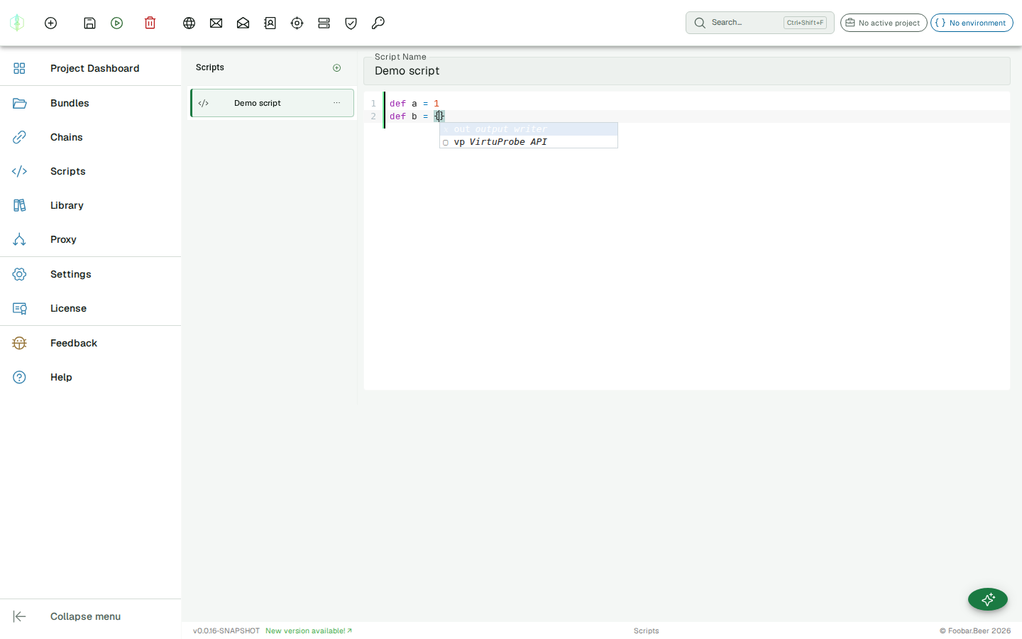 Script editor showing a syntax error underlined inline
